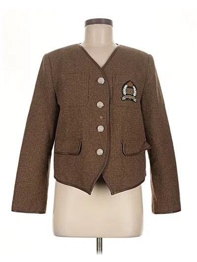 Pre-owned Assorted Brands Blazer Jacket In Brown