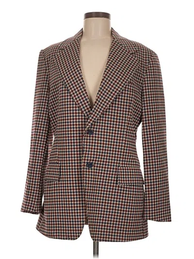 Pre-owned Assorted Brands Blazer Jacket In Brown