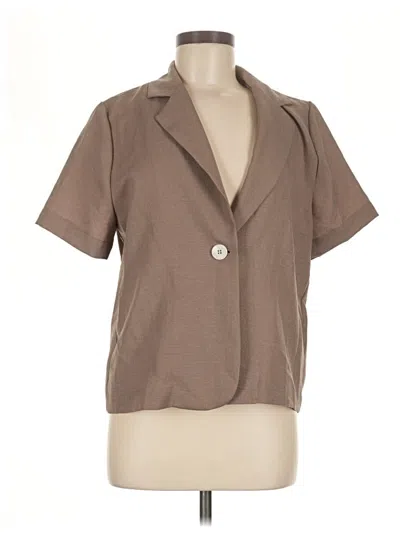 Pre-owned Assorted Brands Blazer Jacket In Brown