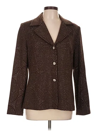 Pre-owned Assorted Brands Blazer Jacket In Brown