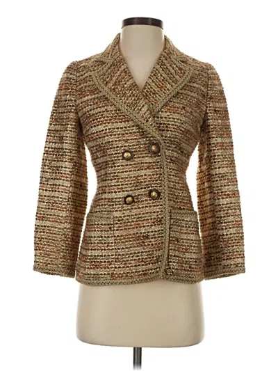 Pre-owned Assorted Brands Blazer Jacket In Brown