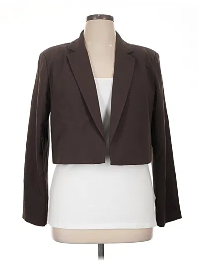Pre-owned Assorted Brands Blazer Jacket In Brown