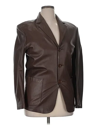 Pre-owned Assorted Brands Blazer Jacket In Brown