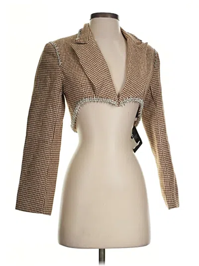 Pre-owned Assorted Brands Blazer Jacket In Brown