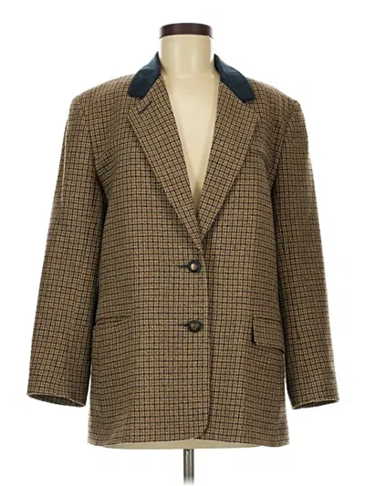 Pre-owned Assorted Brands Blazer Jacket In Brown