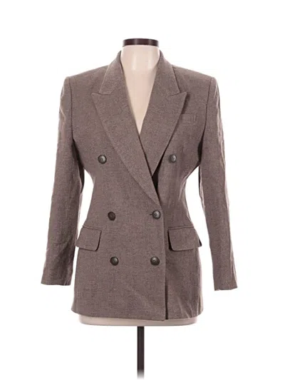 Pre-owned Assorted Brands Blazer Jacket In Brown