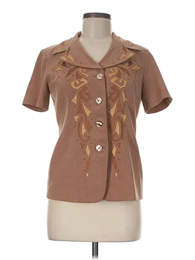 Pre-owned Assorted Brands Blazer Jacket In Brown