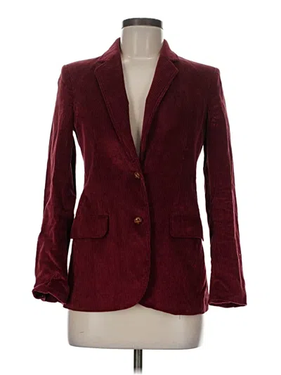 Pre-owned Assorted Brands Blazer Jacket In Burgundy