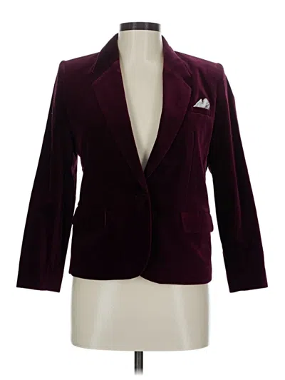Pre-owned Assorted Brands Blazer Jacket In Burgundy