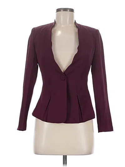 Pre-owned Assorted Brands Blazer Jacket In Burgundy