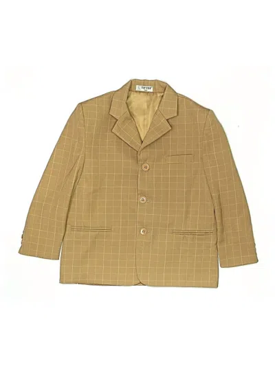 Pre-owned Assorted Brands Kids' Blazer Jacket In Gold