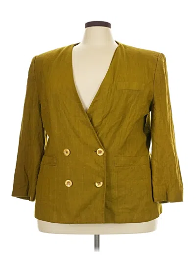 Pre-owned Assorted Brands Blazer Jacket In Gold