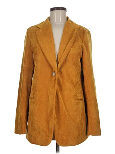 Pre-owned Assorted Brands Blazer Jacket In Gold