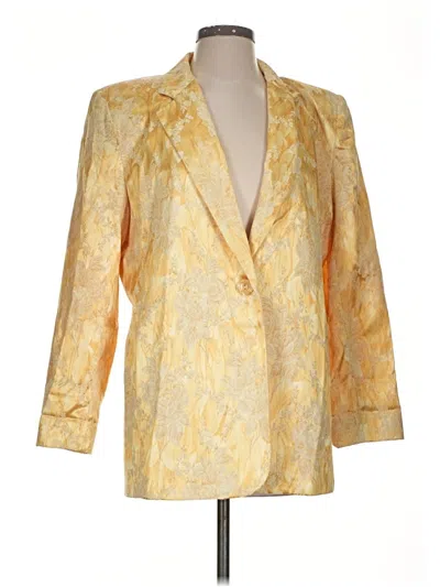 Pre-owned Assorted Brands Blazer Jacket In Gold