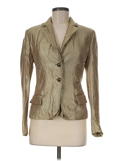 Pre-owned Assorted Brands Blazer Jacket In Gold