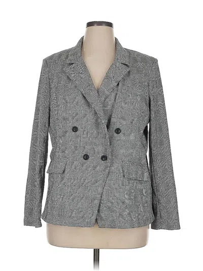 Pre-owned Assorted Brands Blazer Jacket In Gray