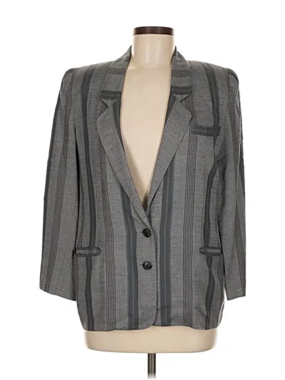 Pre-owned Assorted Brands Blazer Jacket In Gray