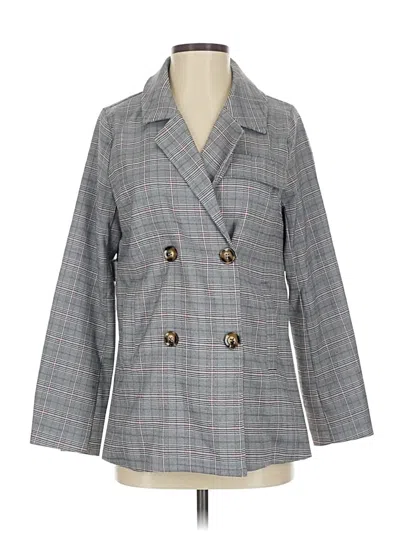 Pre-owned Assorted Brands Blazer Jacket In Gray