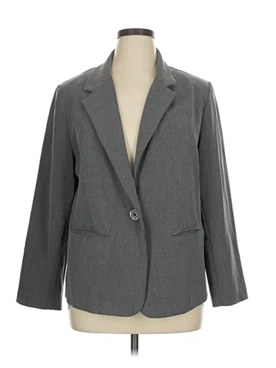 Pre-owned Assorted Brands Blazer Jacket In Gray