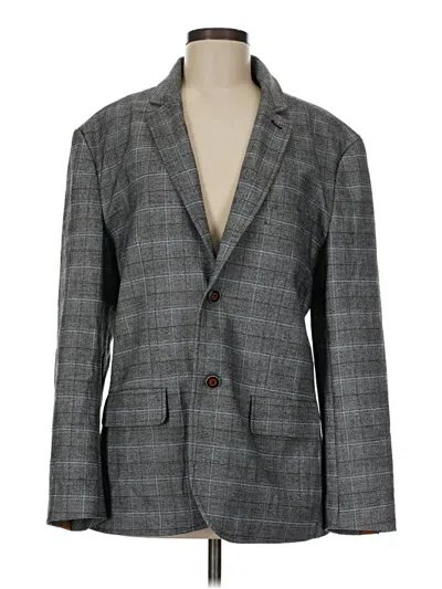 Pre-owned Assorted Brands Blazer Jacket In Gray