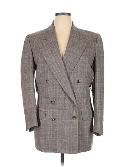 Pre-owned Assorted Brands Blazer Jacket In Gray