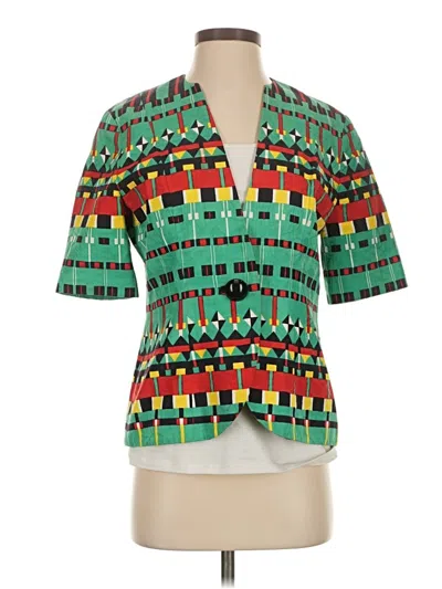 Pre-owned Assorted Brands Blazer Jacket In Green