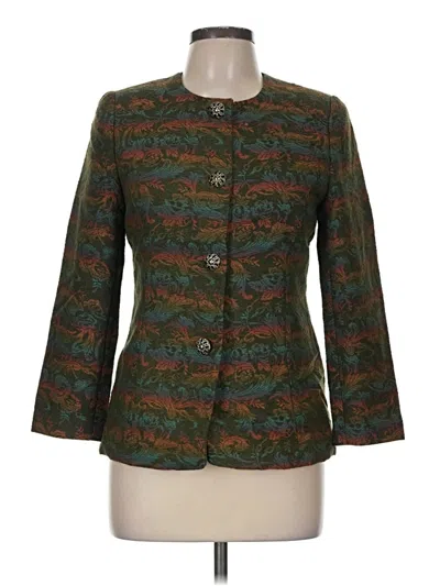 Pre-owned Assorted Brands Blazer Jacket In Green