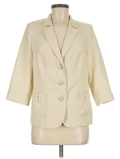 Pre-owned Assorted Brands Blazer Jacket In Ivory