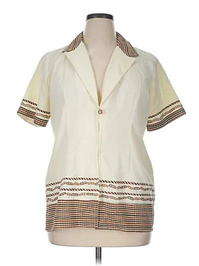 Pre-owned Assorted Brands Blazer Jacket In Ivory