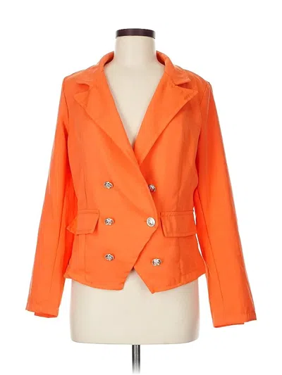 Pre-owned Assorted Brands Blazer Jacket In Orange