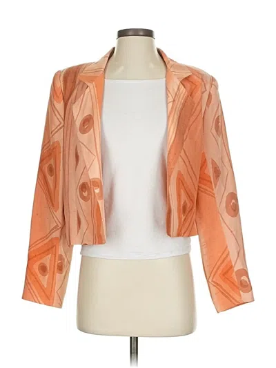 Pre-owned Assorted Brands Blazer Jacket In Orange