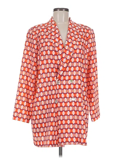 Pre-owned Assorted Brands Blazer Jacket In Orange