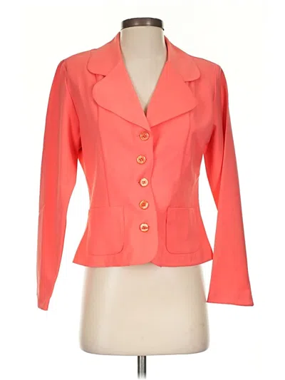 Pre-owned Assorted Brands Blazer Jacket In Orange