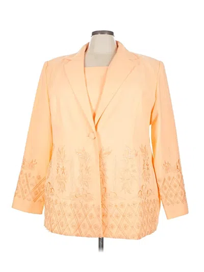 Pre-owned Assorted Brands Blazer Jacket In Orange