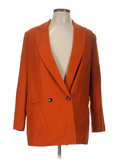Pre-owned Assorted Brands Blazer Jacket In Orange