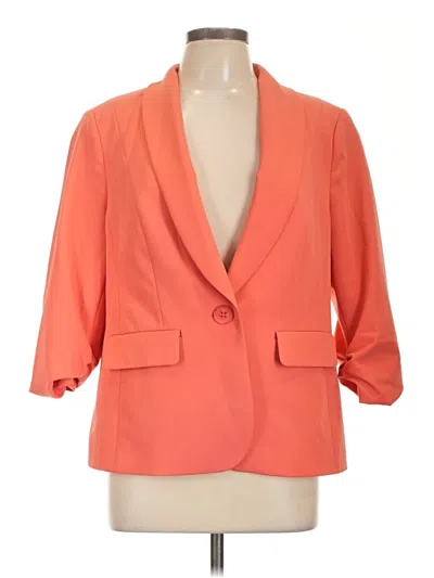 Pre-owned Assorted Brands Blazer Jacket In Orange