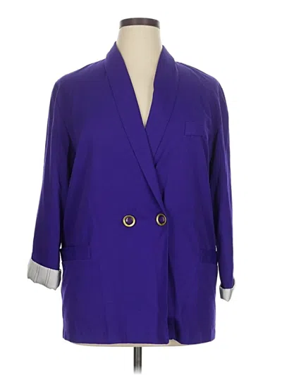 Pre-owned Assorted Brands Blazer Jacket In Purple