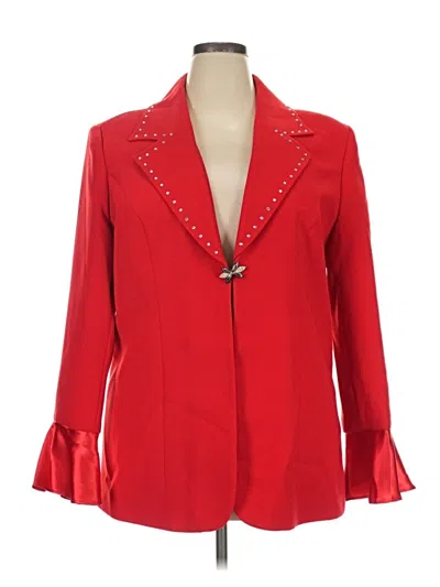 Pre-owned Assorted Brands Blazer Jacket In Red