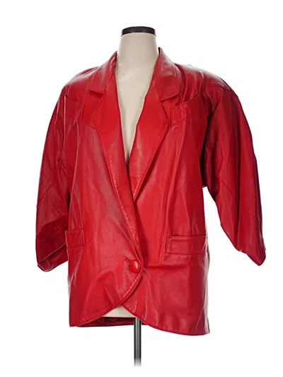 Pre-owned Assorted Brands Blazer Jacket In Red