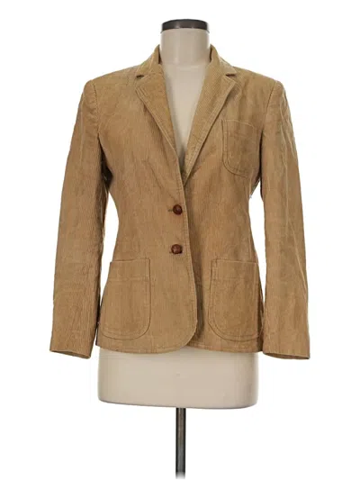 Pre-owned Assorted Brands Blazer Jacket In Tan