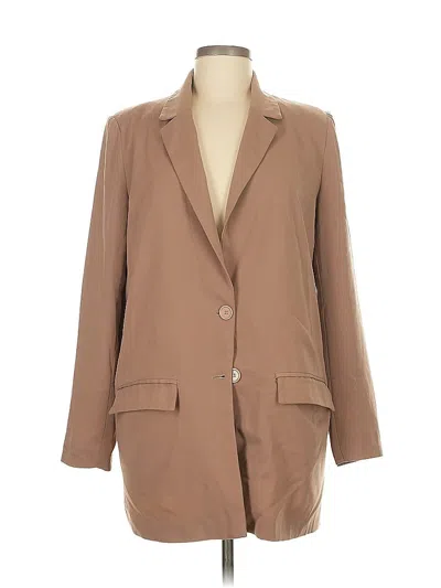 Pre-owned Assorted Brands Blazer Jacket In Tan