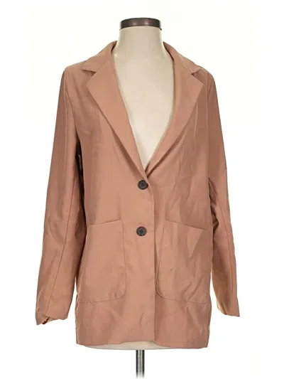 Pre-owned Assorted Brands Blazer Jacket In Tan