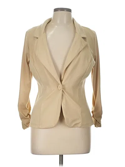 Pre-owned Assorted Brands Blazer Jacket In Tan
