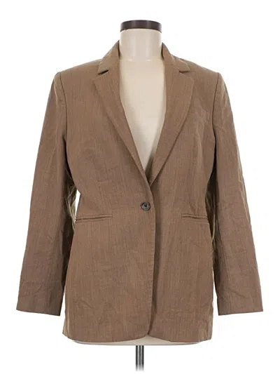 Pre-owned Assorted Brands Blazer Jacket In Tan