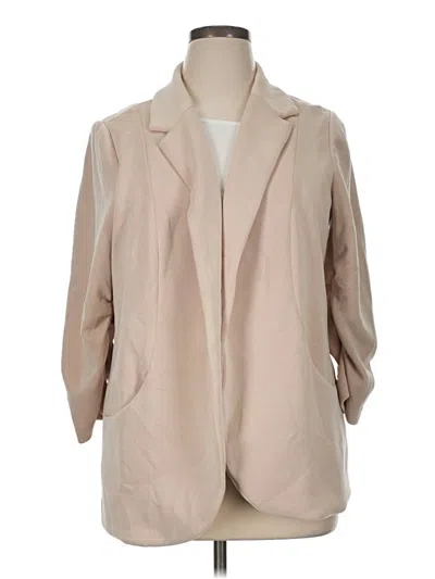 Pre-owned Assorted Brands Blazer Jacket In Tan