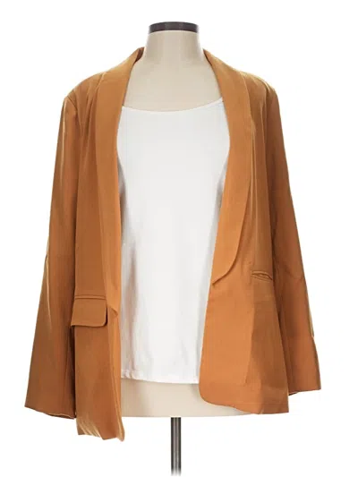 Pre-owned Assorted Brands Blazer Jacket In Tan