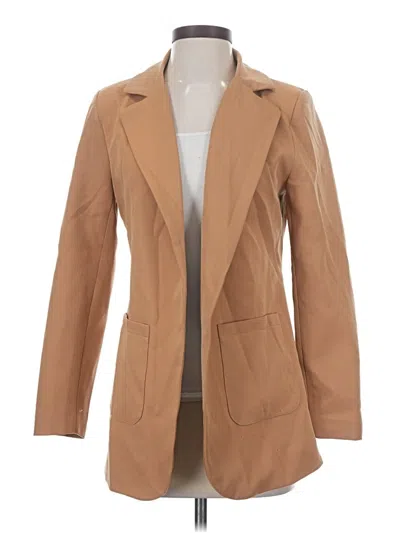 Pre-owned Assorted Brands Blazer Jacket In Tan