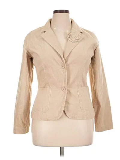 Pre-owned Assorted Brands Blazer Jacket In Tan
