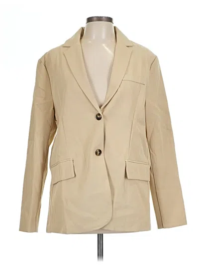 Pre-owned Assorted Brands Blazer Jacket In Tan