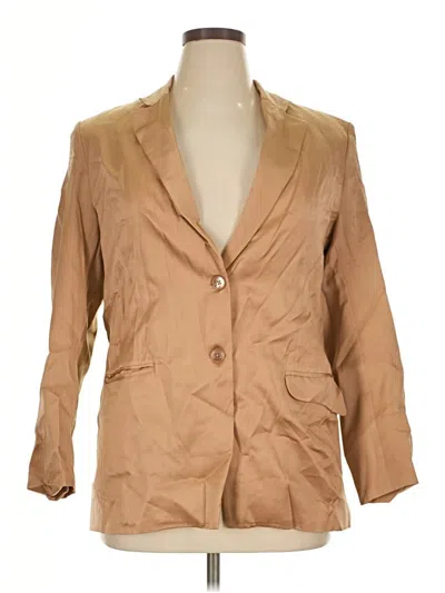 Pre-owned Assorted Brands Blazer Jacket In Tan